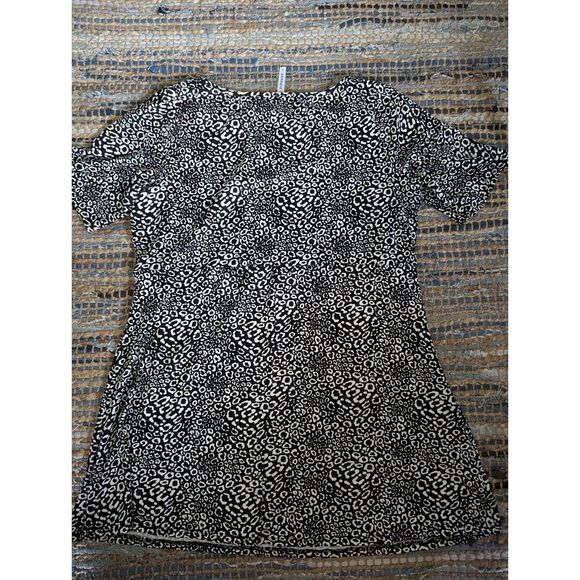 Piphany Boutique Women's L Animal Print Babydoll Tunic/Mini Dress Stretch - Picture 6 of 6